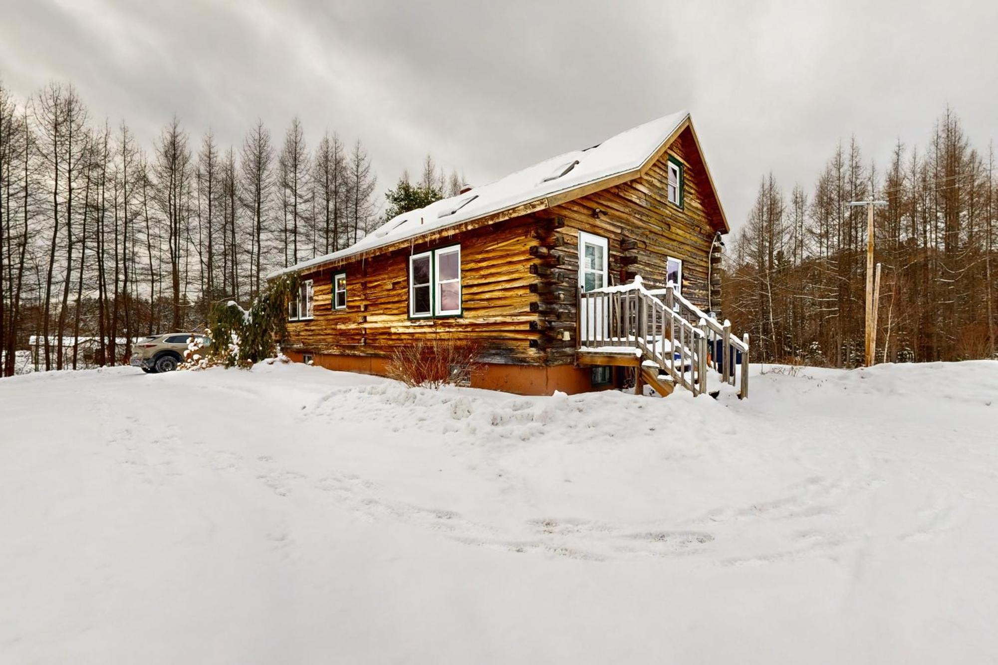 Twin View Log Home Carroll Eksteriør billede